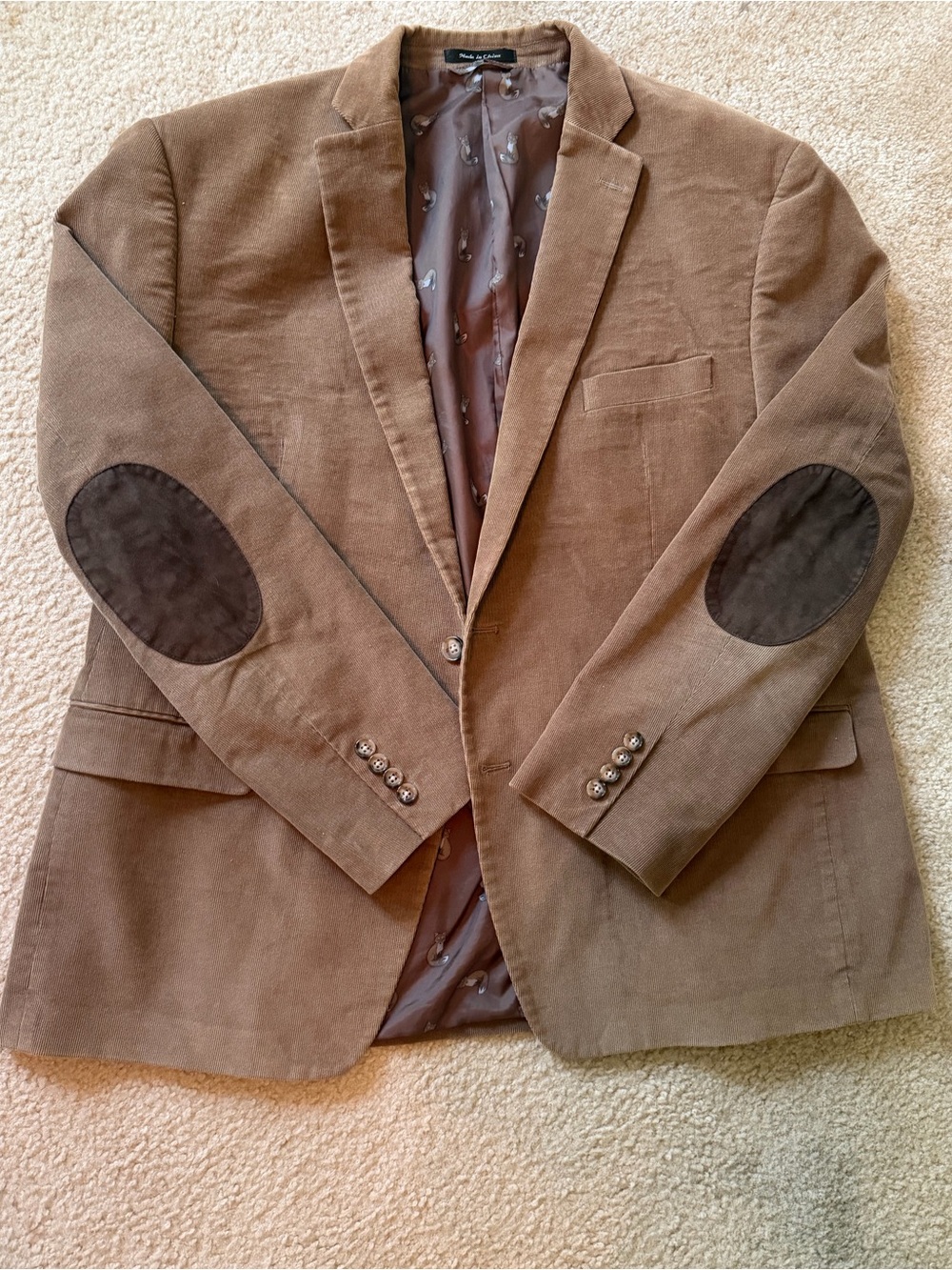 Lauren Ralph Lauren Brown Printed Blazer Lining